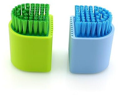 Beaupretty Scheuerbürste Aus Kieselgel Mit Nylonborsten Für Fliesenreinigung Badewannenputzmittel Schuhreinigung Kleidungswaschen Abnehmbar Und Langlebig