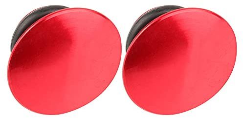 Alomejor Lenkerendstopfen Lenkerstopfen Lenkerkappen, Lenkerkappen Fahrradlenkerendstopfen Hochelastische Fahrradlenkerkappen für Rennräder für Rollergriffe (Rot)