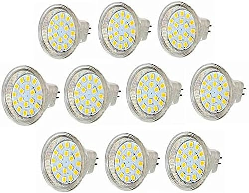 LED-Leuchtmittel, LED-Leuchtmittel, Strahler, GU4 AC/DC 12 V, 3 W, MR11–40 W, entspricht GU4-Sockel – für Zuhause, Einbau, Akzent, Schienenbeleuchtung, 10er-Pack, warmweiß