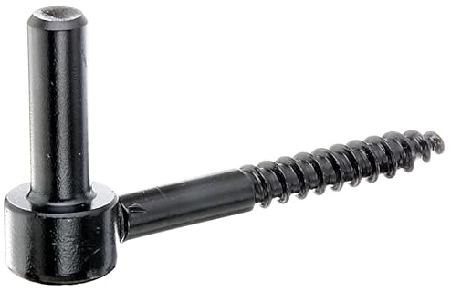 Alberts 863876 Kloben zum Einschrauben | J-Haken, mit angeschnittenem Gewinde | schwarzer Tauchlack | Dornmaß Ø12 mm | Länge 105 mm | 10er Set