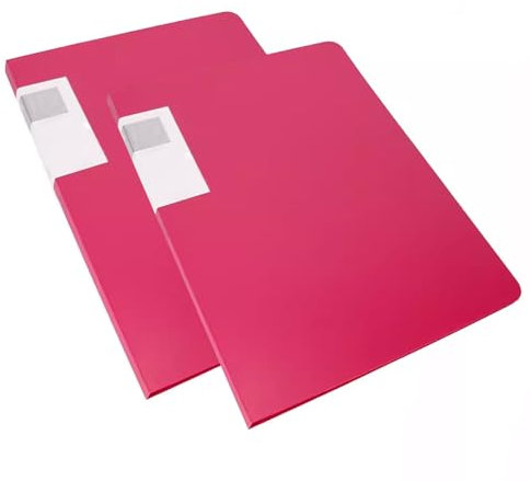 IBOWZ Kunststoff-Ordner Stück A3-Projektpräsentationsmappen, Präsentationsbuch mit 20 durchsichtigen Taschen, Präsentationsmappen, Dokumentenmappen-Organizer für Hausaufgaben, Pink