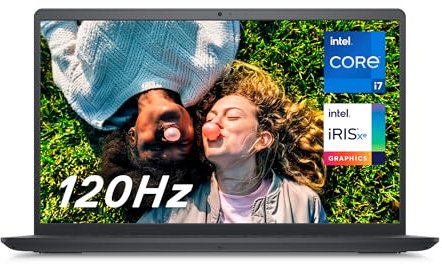 Dell Inspiron 15-3520 Notebook - 15.6 Inch FHD 1920 x 1080, 120Hz, Intel Core i7-1255U, 16GB RAM, 512GB SSD, Intel Iris Xe Graphics, Windows 11 Home, UK Qwerty Keyboard, Black