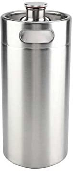 QIUYMGFG bierbrauset 4L Edelstahl Bierfass Mini Fass Neueste Bier Growler Proof Top Deckel Bierflasche Heimbrausystem