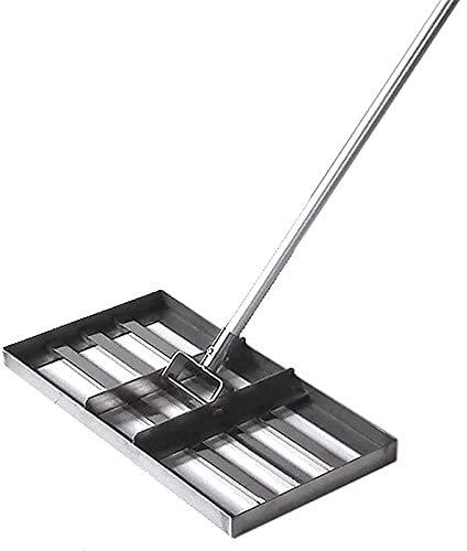 Râteau à gazon et niveleur en acier inoxydable pour jardin et terrain de golf 106,7 cm