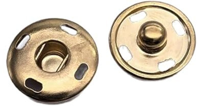 KFMON 100Sets Metal Press Studs Buttons, Rust Proof Metal Snap Fasteners, Secure Fastening Snap Buttons for Sewing Projects, Handbag Crafting