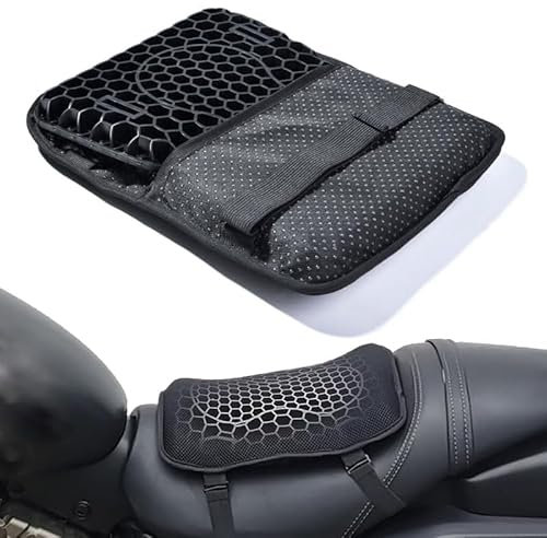 HMYOUXUAN Cuscino per Sella Moto per Triumph Speed Triple 1999-2015, Cuscino Gonfiabile per Sedile Antiurto Antiscivolo, Nero 28 x 21cm