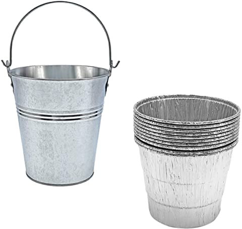 TOYANDONA Seau à Graisse Et Seau à Huile pour Barbecue avec 10 Doublures en Aluminium Jetables Usage Extérieur Barbecue Ensemble 1 10 Doublures Flexibles Récupération Facile des Graisses Et Huiles