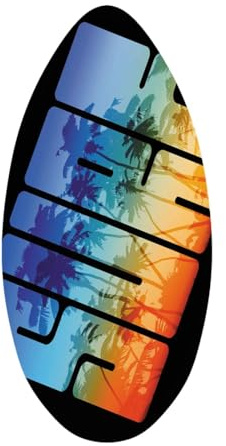 KESOTO Skimboard Langlebiges Leichtes Holz Surfbrett mit Hochglanzbeschichtung Ideal für Anfänger Und Fortgeschrittene für Kinder Erwachsene Und Jugendliche, 35inch