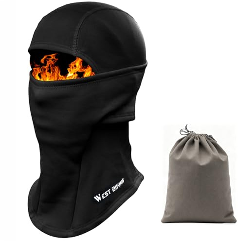 Scettar Passamontagna Invernale Caldo per Bambini + Borsa di Lana, Maschera Antivento Traspirante per Ragazzi Ragazze, Protezione per Sci, Ciclismo e attività all'Aria Aperta (Nero)