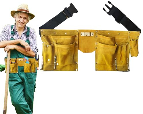 Construction Tool Belt | Portable Heavy Duty Holder,Work Apron Tool Pouch,for Crafting Utility Garden Home Maintenance Repair Construction Outdoor Workshop Organization