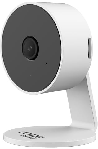 Beghelli Mini Plus Dom-e Smart Wi-Fi-övervakningskamera med 3MP Full HD med nattsyn, tvåvägsljud, rörelse och ljuddetektering, inbyggd sjöjungfru, kompatibel med Alexa och Google (vit)