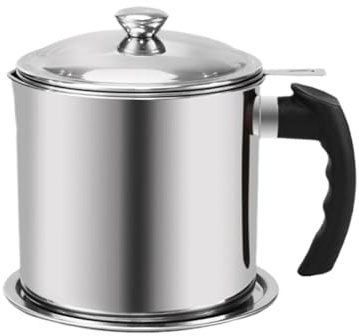 Contenitore per grasso, grande capacità in acciaio , dispenser per grasso | per casa, appartamento, negozio, cucina, sala da pranzo, ristorante