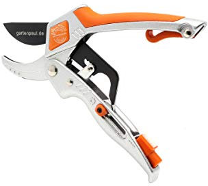 GARTENPAUL Ratsche 2.0 mit Schärfer, Amboss Hybrid Ratsche & Gartenschere SK5 Klinge, Profi Gartenwerkzeug als Baumschere Astschere Garten Ratschenschere Rosenschere Kräuterschere Ernteschere