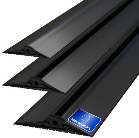 DQ-PP GARAGENTOR DICHTUNG – 2m – 15mm x 80mm – schwarz – Bodenabdichtung aus EPDM – Gummidichtung – Garagendichtung – Gummischwelle – Türschwellendichtung Bodenplatte