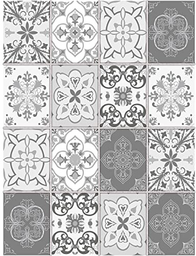 FoLIESEN - Fliesenaufkleber | selbstklebende Fliesen-Folie für Bad & Küche | Deko Klebe-Folie für Wandfliesen Küchenrückwand & Bordüren | Patchwork No.4, .:15x20 cm / 16-tlg. Set