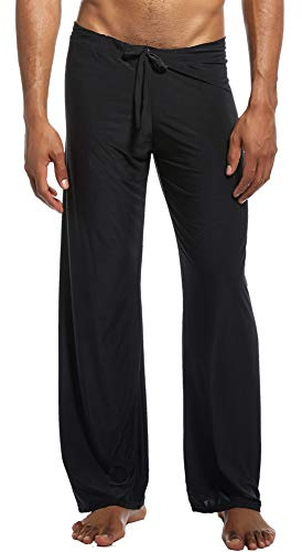 MOSUOKING Men's Black Mesh Yoga Pants Fashion Workout Tights Running Leggings Base Layer L