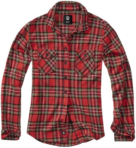 Brandit Amy Tartan Flanell Checkshirt Frauen Flanellhemd rot/schwarz Basics, Rockwear