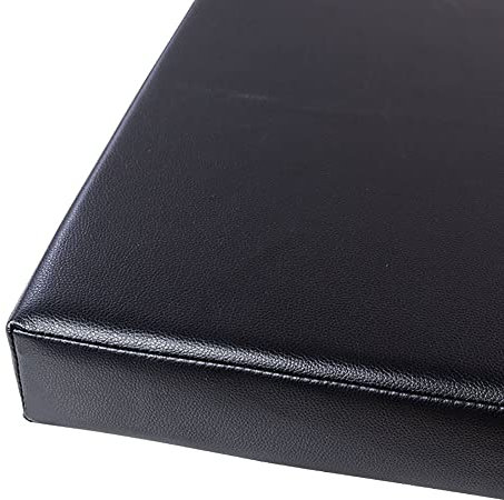Premium Benutzerdefinierte Kunstleder Sitzkissen,Verdicken Atmungsaktiv Langer Hocker Sitzpolster Loungekissen Stuhlkissen Sofakissen-Schwarz 60x35x5cm(24x14x2inch)