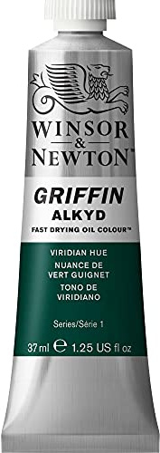 Winsor & Newton Griffin Alkyd Oil Paint, Viridian Hue, 37ml Tube