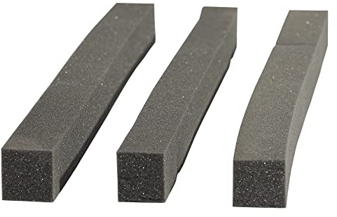 Handulus Schaumstoffstreifen offenporig W - 40mm x 40mm x 1m - 144 Stück - Grau/Anthrazit - Dichtstreifen für Fenstermontage in Altbau, Montagebau, Bauindustrie