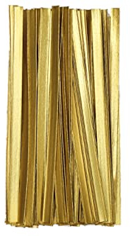 Kim Kranholdt GmbH - 500 clip di chiusura per sacchetti, 100 x 8 mm, colore: Oro