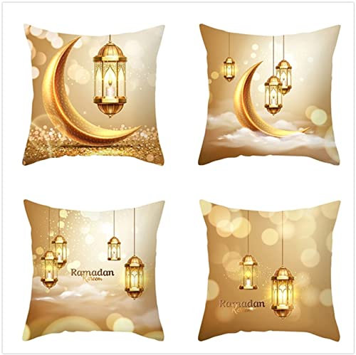 Kissenbezug 80x80cm 4er SetBoho Wohnzimmer Outdoor Deko, Schlafzimmer Zimmer Dekor Kissenhülle Kissenbezüge mit Verstecktem Reißverschluss, Couchkissen, Sofakissen Weinachten Religiöser Glaube