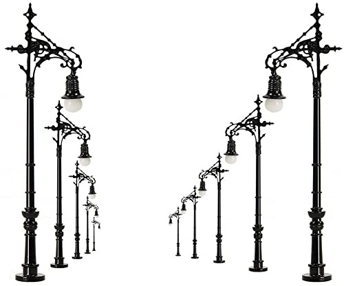 ZYWUOY 5 Stück Modellbahn N Spur Lampe 1:160 Straßenlaterne LED 65mm Licht Modellbahn