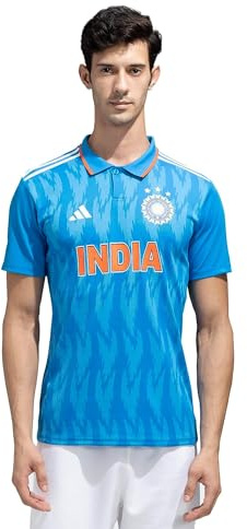 adidas mens Official India Cricket ODI Fan Coat, Brblue, X-Large
