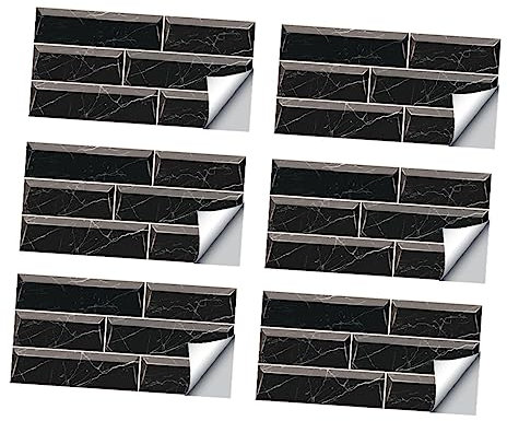 OSALADI 6stücke Teiliges Pvc Wandsticker Für Küche Und Bad Ölbeständig Abnehmbar Retro-fliesenaufkleber Für Saubere Und Stylische Oberflächen