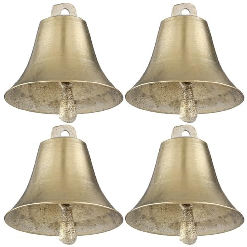 4 Piezas Pequeña Campana De Latón Campanillas De Metal Campanas De Ganado Campanas De y Campanas Pastando Campanas De Cabra Campanas De Vaca Pequeñas Animal Campana De Oveja Cobre