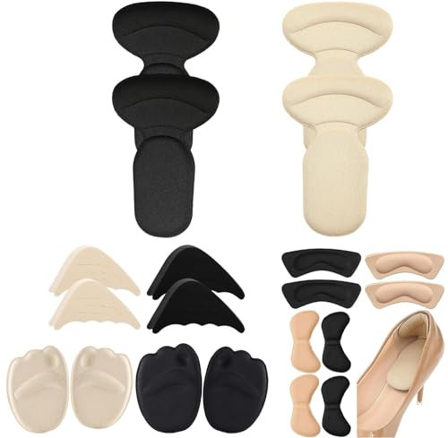 SHSHbuy Coussinets pour Chaussures,8 Paires Coussinets de Talon,Semelles Coussinet Plantaires,Insert Orteil pour Talons Hauts Coussinets de Chaussures Lâches