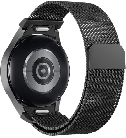 Astorgos Magnet Armband Kompatibel mit Samsung Galaxy Watch 7/6/5/4 40/44mm | für Watch 6/4 Classic 43mm/47mm/5 Pro/FE, Ein Klick, Metallgeflecht, Edelstahlarmband ohne Lücken, für Herren und Damen