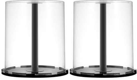 Holibanna 2Er-Pack Cd- Und Dvd-Aufbewahrungseimer Transparent Kunststoff Organizer Für 100 Discs Mit Platzsparendem Design Schutz Für Zuhause Und Büro