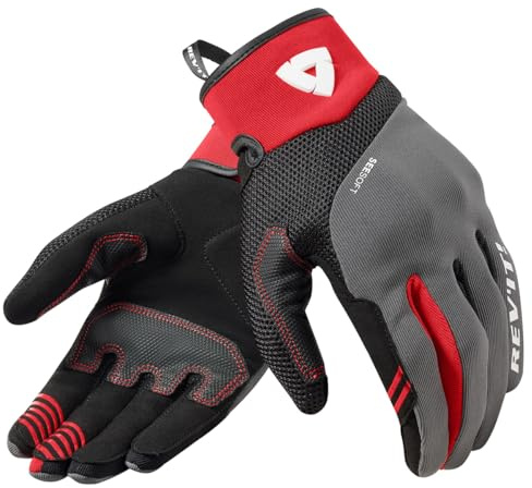 Revit Endo Gants de moto pour dames, noir/gris/rouge, XS