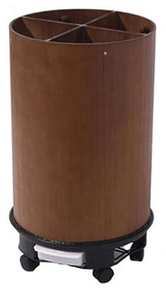 Regenschirmständer Regenschirmhalter mit großem Fassungsvermögen for den Eingangsbereich, rollender Regenschirmständer mit Haken und Rädern, Regenschirmeimer aus Holz, Regenschirm-Organizer for die He