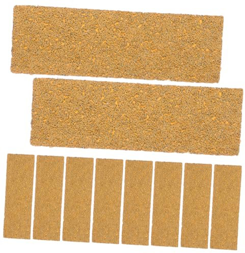 HAWILLOSCH 50pcs Yellow Sand Polishing Sandpaper Grit Fine Sandpaper Sheets for Woodworking Detail Sander Cleaner Block