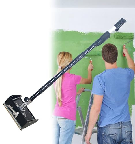 XCSCUK Trockenbau-Flachkasten-Set, verstellbare Klebebandwerkzeuge mit Griff, mit um 120 Grad verstellbarem Aluminiumlegierungsblech (10inch)