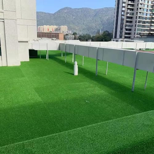 Tapis de gazon artificiel de 2 cm d'épaisseur pour jardin, paysage, gazon synthétique découpable pour extérieur, pelouse d'animaux domestiques, terrasses, 50 x 200 cm