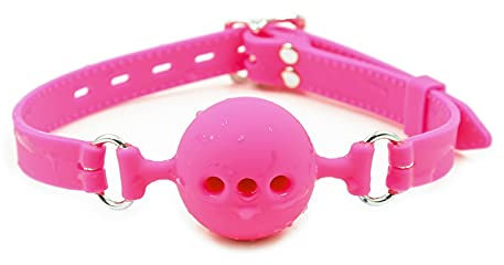 Bavaglio bocca estrema SM, bavaglio con palla traspirante, bavaglio erotico SM estremo, giochi SM/BDSM/fetish/schiavo/bondage/flirtare giocattolo sessuale per principianti(Pink)