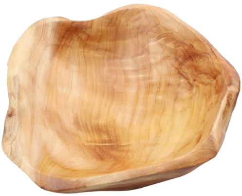 Garneck Holztablett Obstschale 15 bis 21cm für Bauernhaus und Büro | Leicht zu Reinigen, Einfach Abwischbar, Holz, für Präsentation, Servieren, Snacks, Süßes, Dekorativ Zufälliger Stil