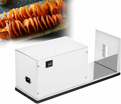 VYUJHNBG Affettatrice elettrica per Patate Commerciale, tagliapatate Elettrico a Spirale per Patate, per Domestico Commerciale