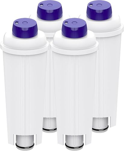 Cartucho filtrante compatible con DeLonghi, pack de 4, filtro de agua para cafetera, sistema antical