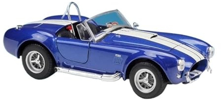 ZHRDWE Copie Fidèle l'Origine Modèle Voiture Sport Alliage Moulé sous Pression Shelby Cobra 427 S/C 1965 Échelle 1:24 Cadeau pour Garçons Et Adolescents Maquette Voiture(Bleu)