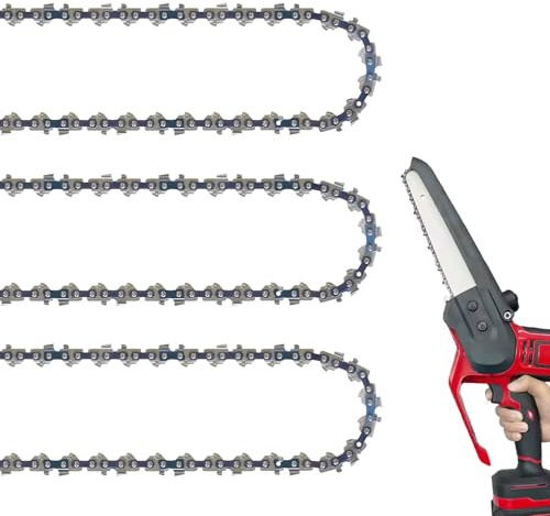 AUMEL 3 Cadenas de Motosierra para paso 1/4LP, grosor 0,043 (1.1 mm), 47 eslabones motrices, para espada de 8 (20 cm), cadena para motosierra, para motosierras pequeñas y manejables