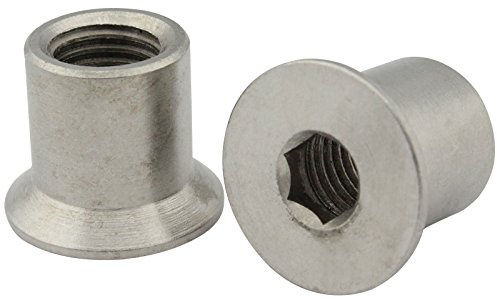 Hülsenmuttern mit Senkkopf und Innensechskant (ISK) - Antrieb - M6x16 - (5 Stück) - aus rostfreiem Edelstahl A1 (VA) - NIRO - SC9062 | SC-Normteile®