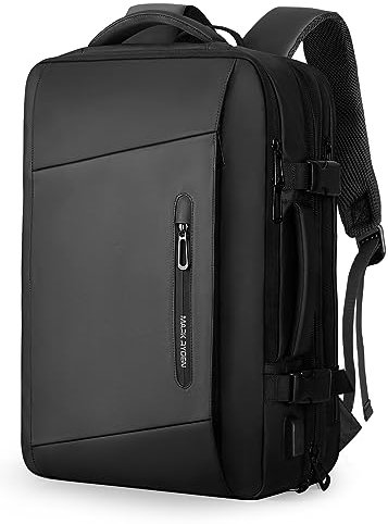 Laptop Rucksack Herren, 25L- 40L Erweiterbarer 17,3 Zoll Business Rucksack Herren mit USB Ladeanschluss Handgepäck Rucksack, Wasserdichter Anti Diebstahl Rucksack