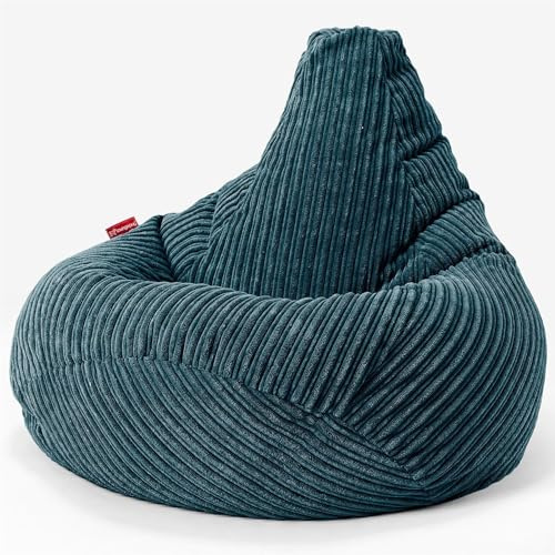 Lounge Pug, Gaming Sitzsack Sessel, Cord Blaugrün
