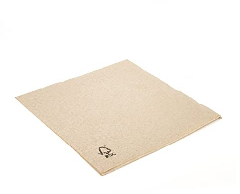 wisefood Papierservietten, quadratisch natur braun 100 Stück 33 cm, 1-lagig, für Partys, Geburtstag, Feiern, hochwertige recycelbare und biologisch abbaubare Cocktailservietten