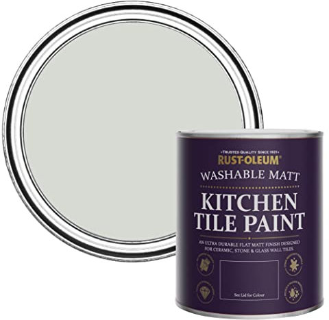 Rust-Oleum Grey water resistant Kitchen Tile Paint in Matt Finish - Winter Grey 750ml