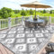 SHACOS Tappeto per Esterni Grande 180x270 cm Grigio Reversibile resistente alle intemperie e ai raggi UV, in Plastica da Campeggio, per Balcone, Terrazza, Spiaggia